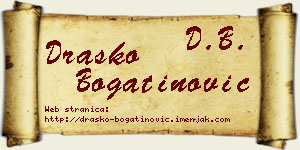 Draško Bogatinović vizit kartica